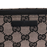 Gucci 07198 Beige Matte Black GG Boat Pochette