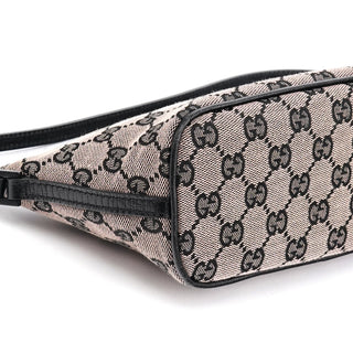 Gucci 07198 Beige Matte Black GG Boat Pochette