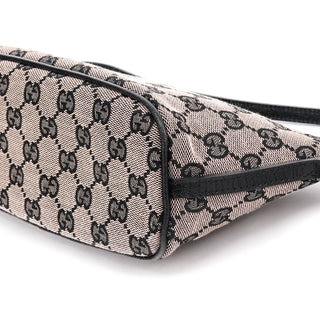 Gucci 07198 Beige Matte Black GG Boat Pochette