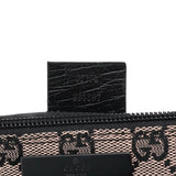 Gucci 07198 Beige Matte Black GG Boat Pochette