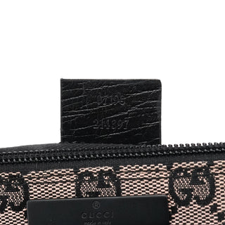 Gucci 07198 Beige Matte Black GG Boat Pochette
