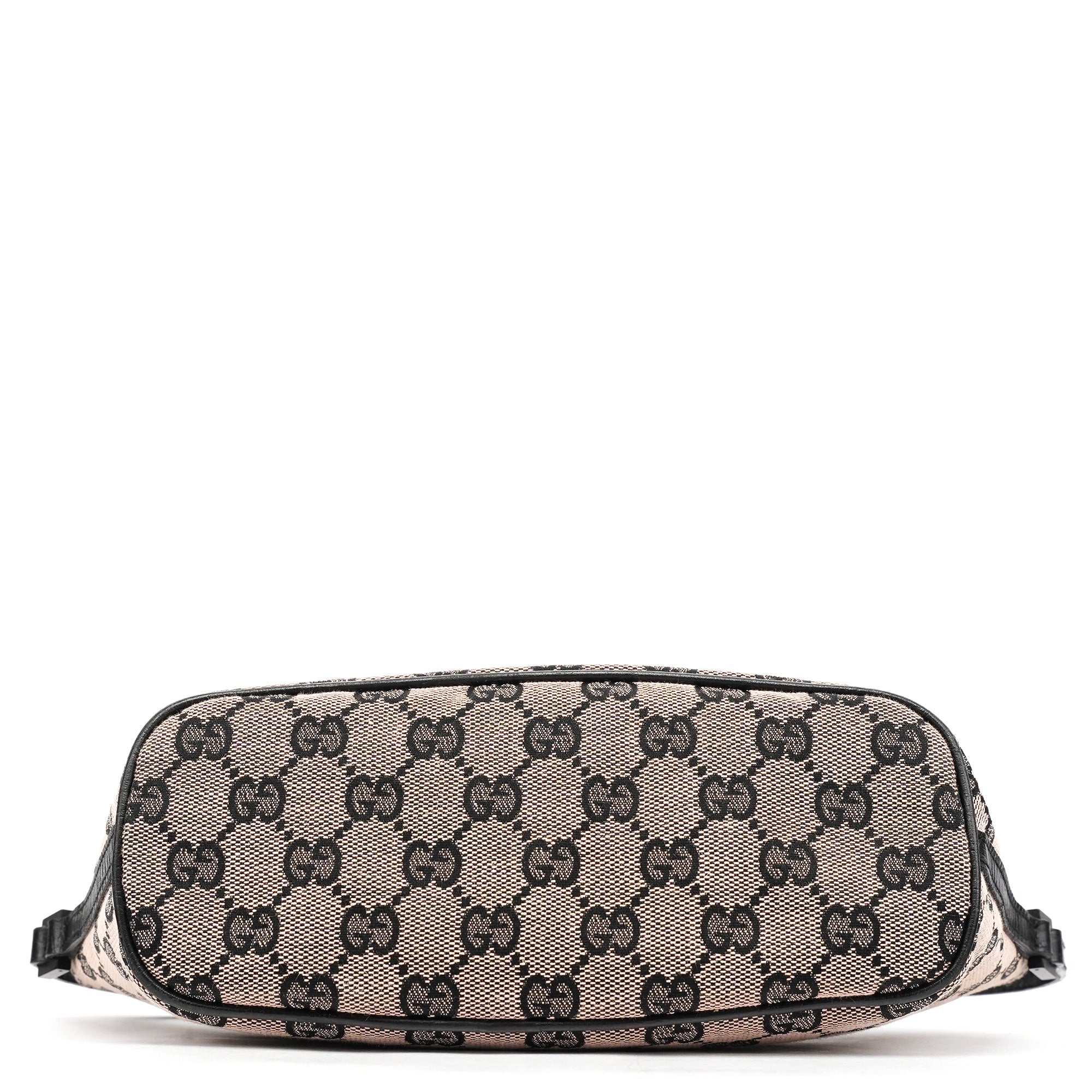 Gucci 07198 Beige Matte Black GG Boat Pochette