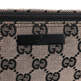 Gucci 07198 Beige Matte Black GG Boat Pochette