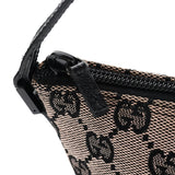 Gucci 07198 Beige Matte Black GG Boat Pochette