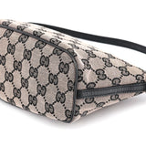 Gucci 07198 Beige Matte Black GG Boat Pochette