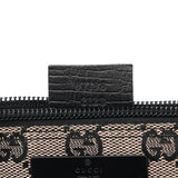 Gucci 07198 Beige Matte Black GG Boat Pochette
