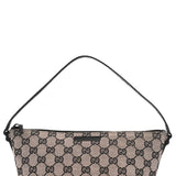 Gucci 07198 Beige Matte Black GG Boat Pochette