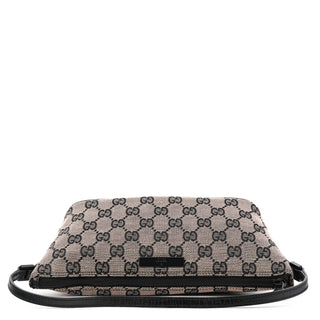 Gucci 07198 Beige Matte Black GG Boat Pochette
