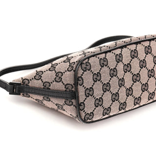 Gucci 07198 Beige Matte Black GG Boat Pochette