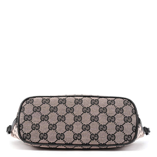 Gucci 07198 Beige Matte Black GG Boat Pochette