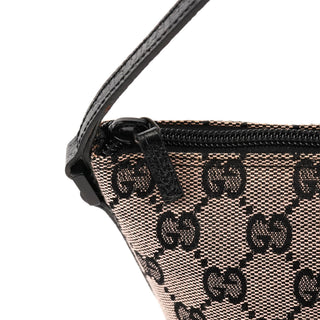 Gucci 07198 Beige Matte Black GG Boat Pochette