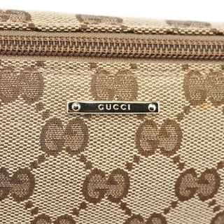 Gucci 07198 Beige Navy GG Boat Pochette