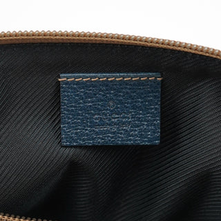 Gucci 07198 Beige Navy GG Boat Pochette