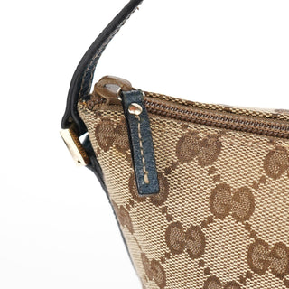 Gucci 07198 Beige Navy GG Boat Pochette