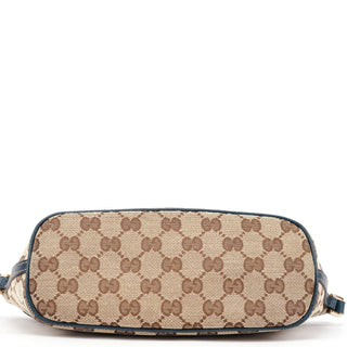 Gucci 07198 Beige Navy GG Boat Pochette