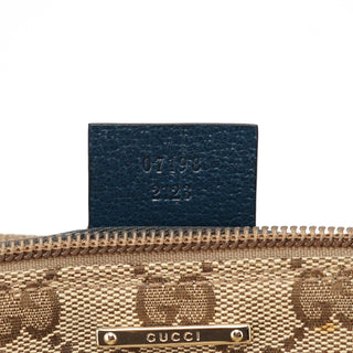 Gucci 07198 Beige Navy GG Boat Pochette