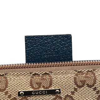 Gucci 07198 Beige Navy GG Boat Pochette