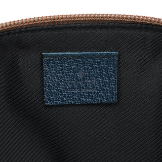 Gucci 07198 Beige Navy GG Boat Pochette