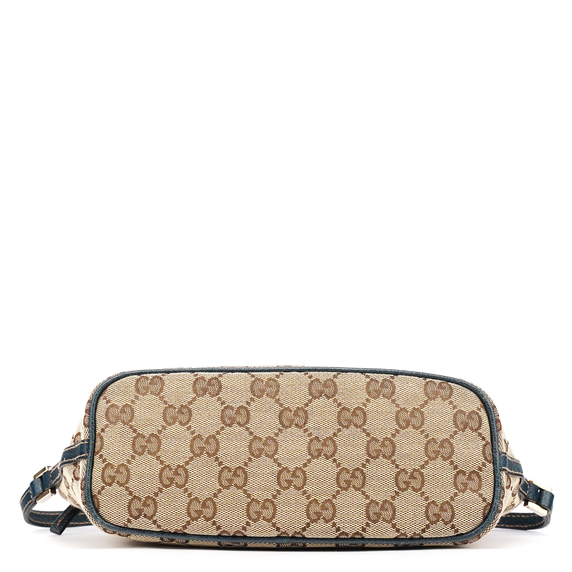 Gucci 07198 Beige Navy GG Boat Pochette