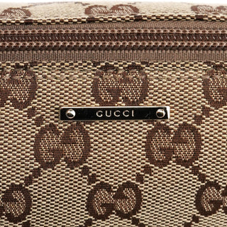 Gucci 07198 Beige Navy GG Boat Pochette