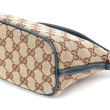 Gucci 07198 Beige Navy GG Boat Pochette