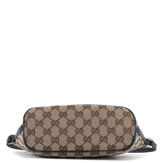 Gucci 07198 Beige Navy GG Boat Pochette