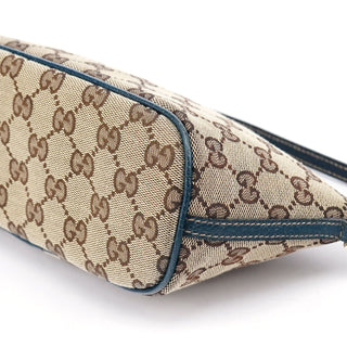 Gucci 07198 Beige Navy GG Boat Pochette