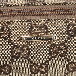 Gucci 07198 Beige Navy GG Boat Pochette