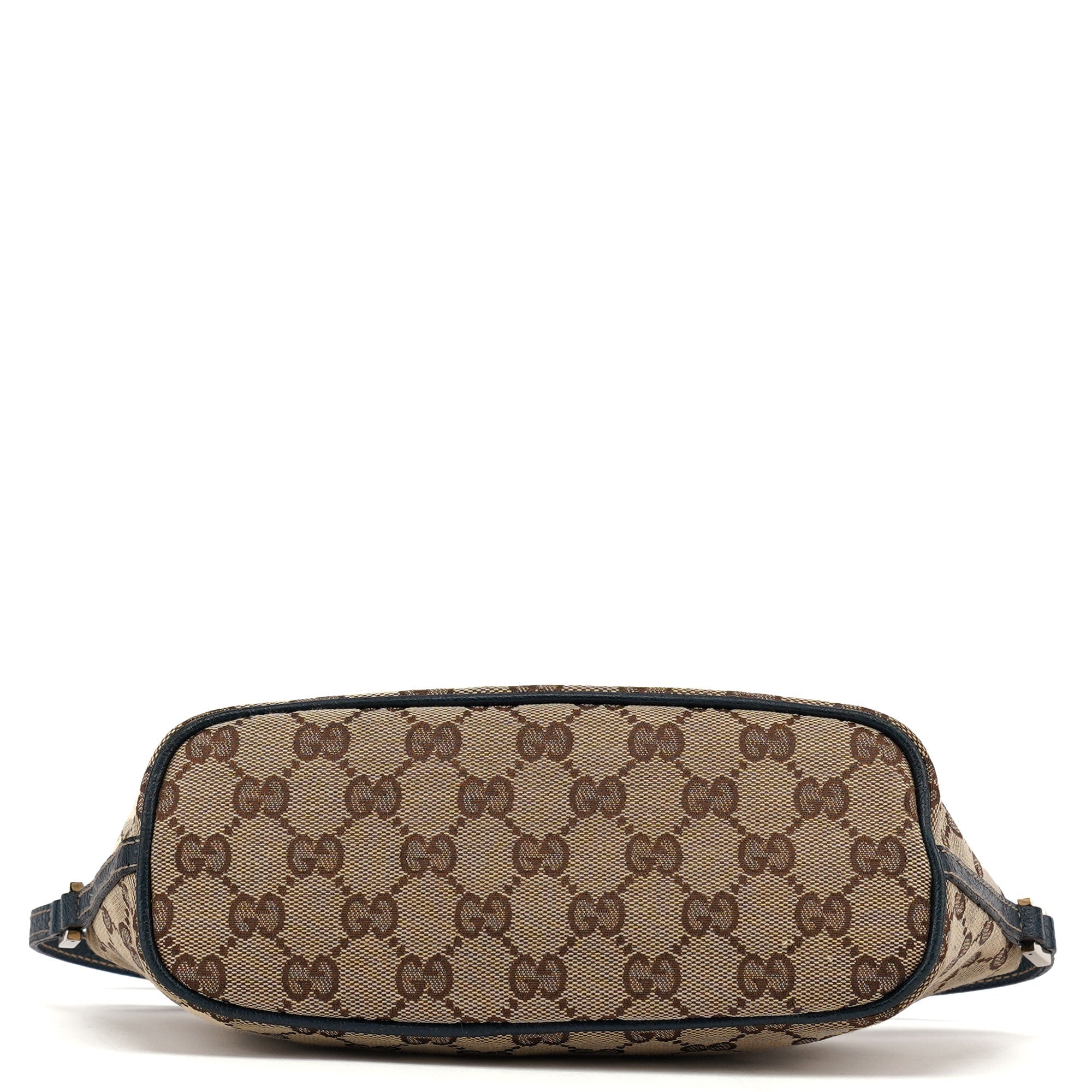 Gucci 07198 Beige Navy GG Boat Pochette