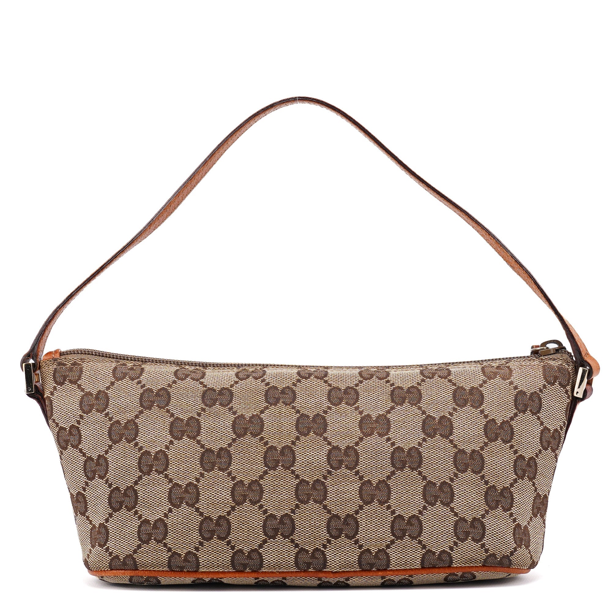 Gucci 07198 Beige Orange GG Boat Pochette