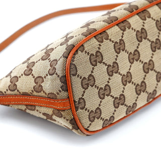 Gucci 07198 Beige Orange GG Boat Pochette