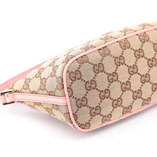 Gucci 07198 Beige Pink GG Boat Pochette