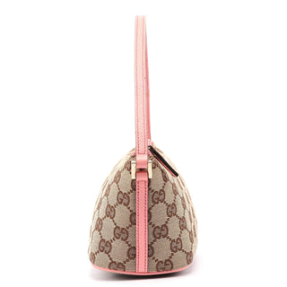 Gucci 07198 Beige Pink GG Boat Pochette