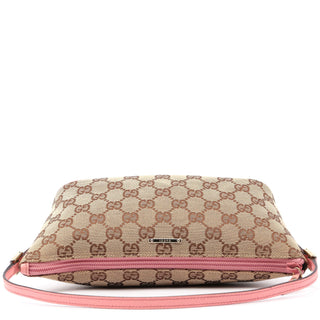 Gucci 07198 Beige Pink GG Boat Pochette