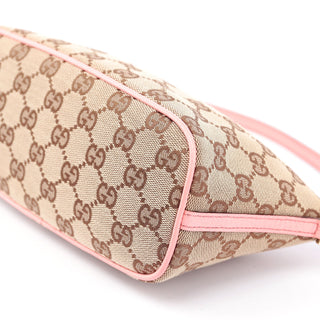 Gucci 07198 Beige Pink GG Boat Pochette