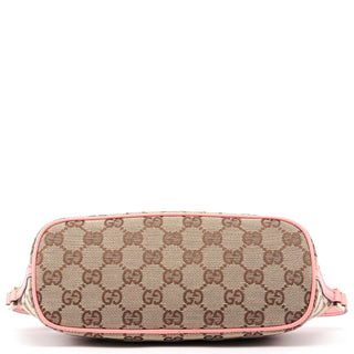 Gucci 07198 Beige Pink GG Boat Pochette