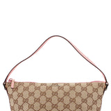Gucci 07198 Beige Pink GG Boat Pochette