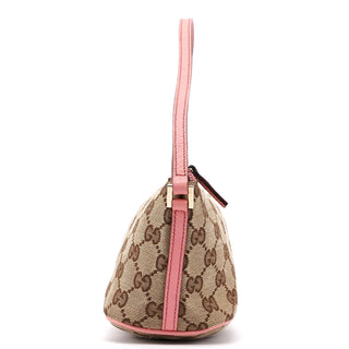 Gucci 07198 Beige Pink GG Boat Pochette