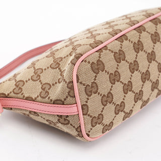 Gucci 07198 Beige Pink GG Boat Pochette