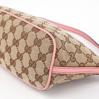 Gucci 07198 Beige Pink GG Boat Pochette