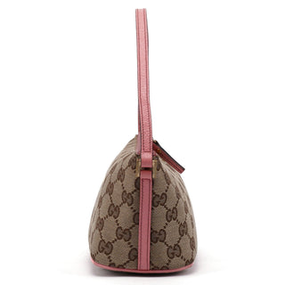 Gucci 07198 Beige Pink GG Boat Pochette