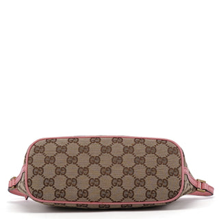 Gucci 07198 Beige Pink GG Boat Pochette