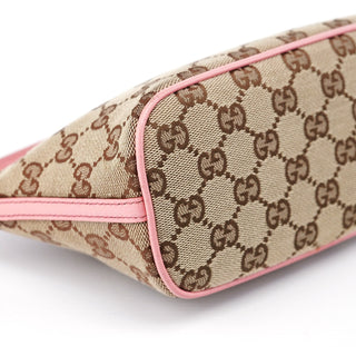 Gucci 07198 Beige Pink GG Boat Pochette