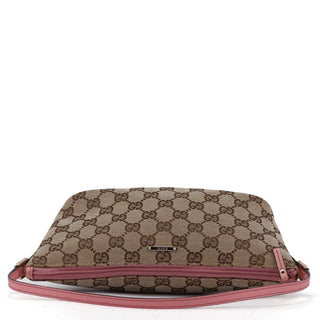 Gucci 07198 Beige Pink GG Boat Pochette