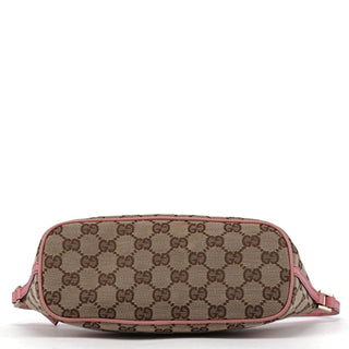 Gucci 07198 Beige Pink GG Boat Pochette