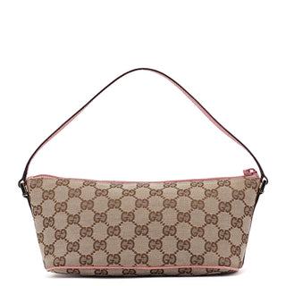 Gucci 07198 Beige Pink GG Boat Pochette