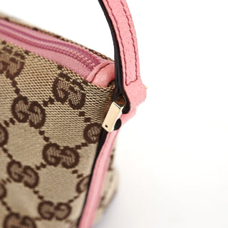 Gucci 07198 Beige Pink GG Boat Pochette