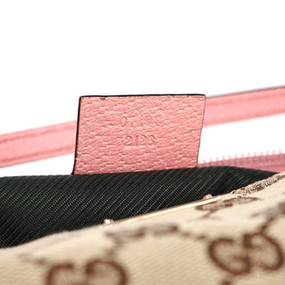 Gucci 07198 Beige Pink GG Boat Pochette