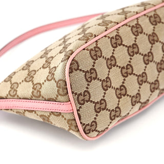 Gucci 07198 Beige Pink GG Boat Pochette