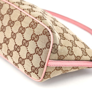 Gucci 07198 Beige Pink GG Boat Pochette